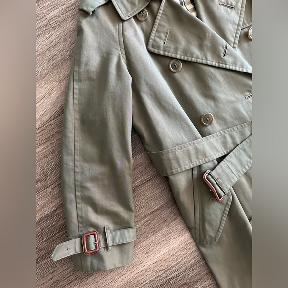 Burberry Monogram Logo Nova Check Long Trench Coat Iridescent - Picture 5 of 14